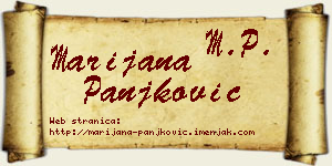 Marijana Panjković vizit kartica